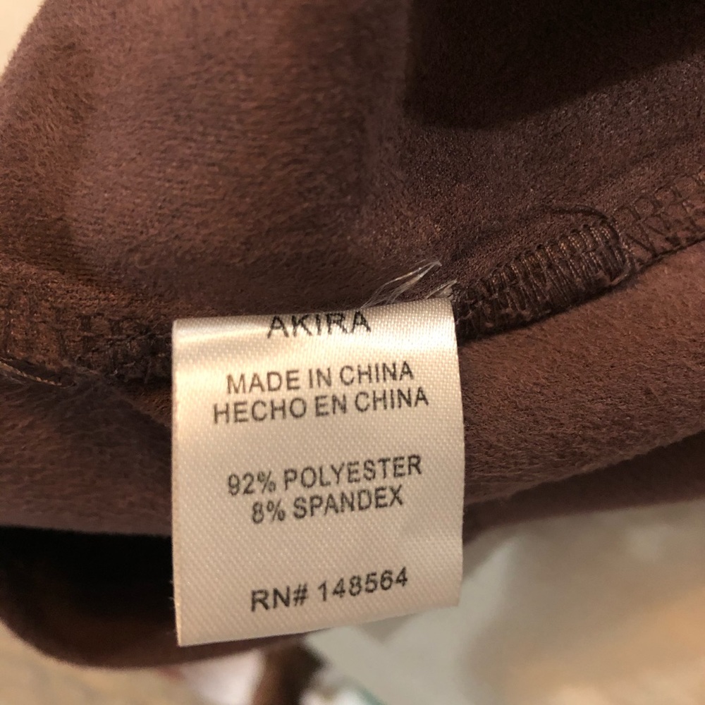 Akira Plum-Brown Suede Dress - Picture 6 of 6